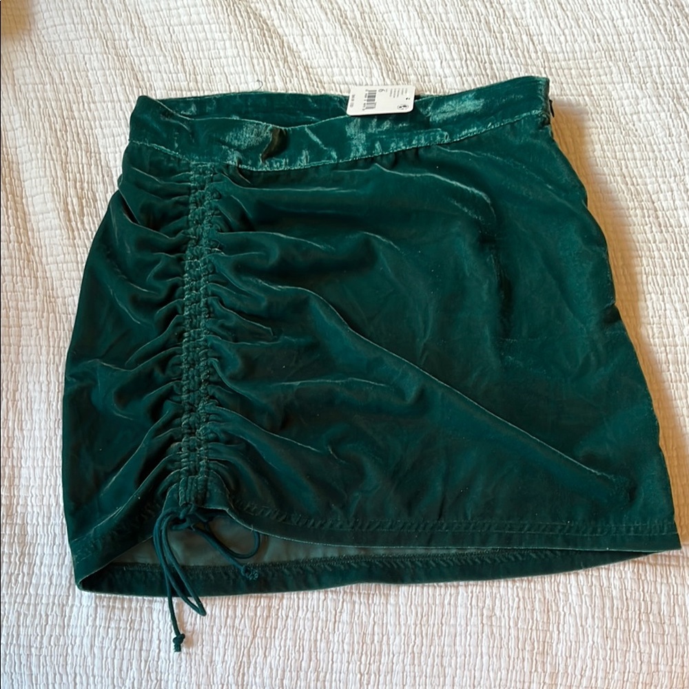NWT Green Velvet Skirt